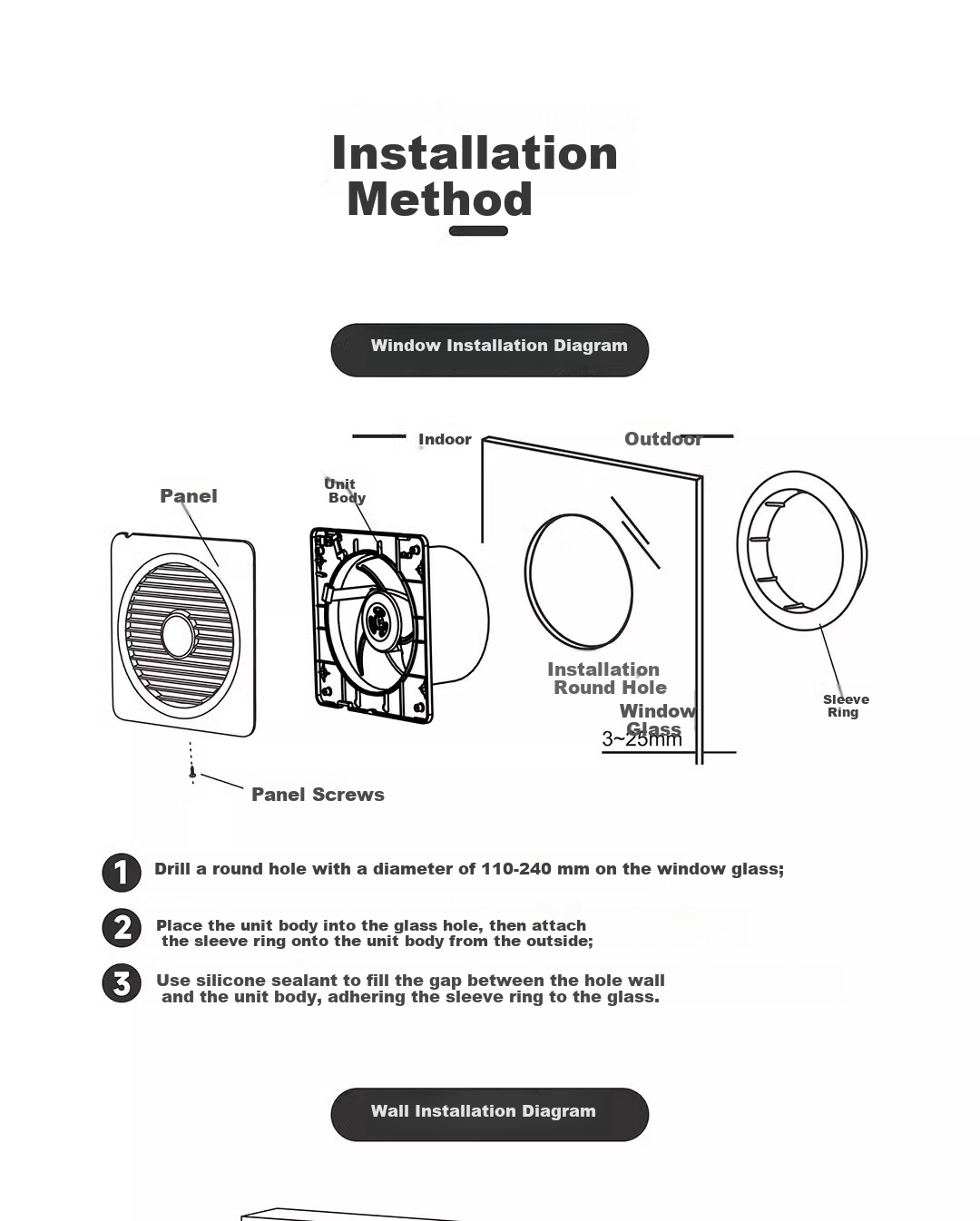 Meisheng 6-Inch Window Wall Exhaust Fan DC Inverter Silent Two-Speed Bathroom Ventilation Fan APC15A 27