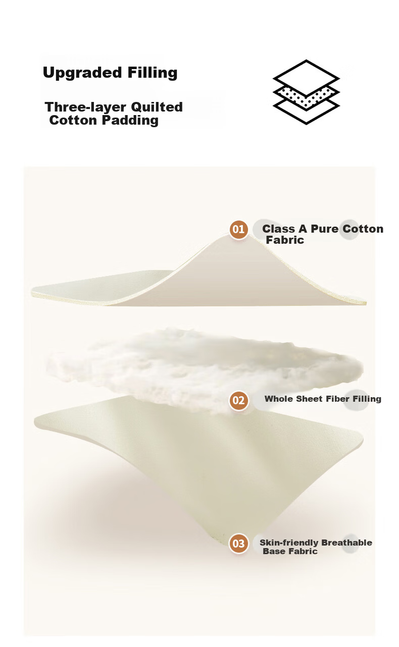 MUJI A-Class 100% Cotton Soybean Cotton-Padded Pillowcase Anti-Oil and Dirt Single 48x74cm Pair 8