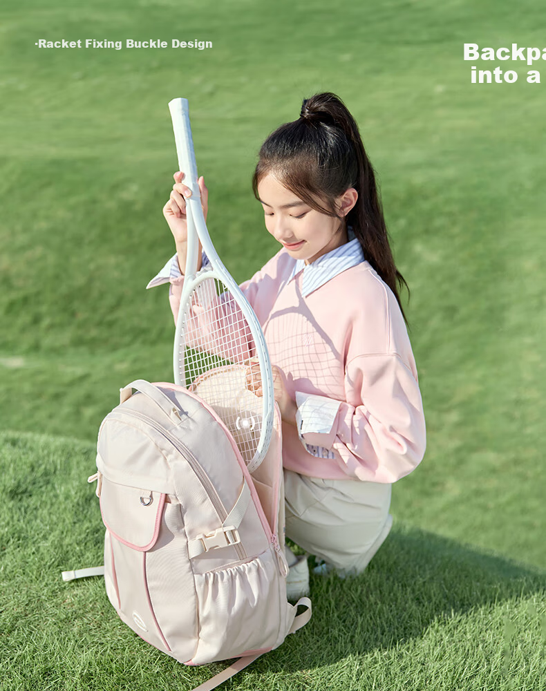 SHUKIKU Youth Simple Lightweight Sports Backpack Double Shoulder School Bag Casual Bag Yunhai Pink L 9