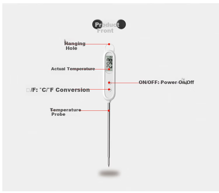 Biokang Ultra-Fast Contact Thermometer Food Thermometer Water Thermometer Milk Thermometer Oil Temperature Gun Kitchen Use 4