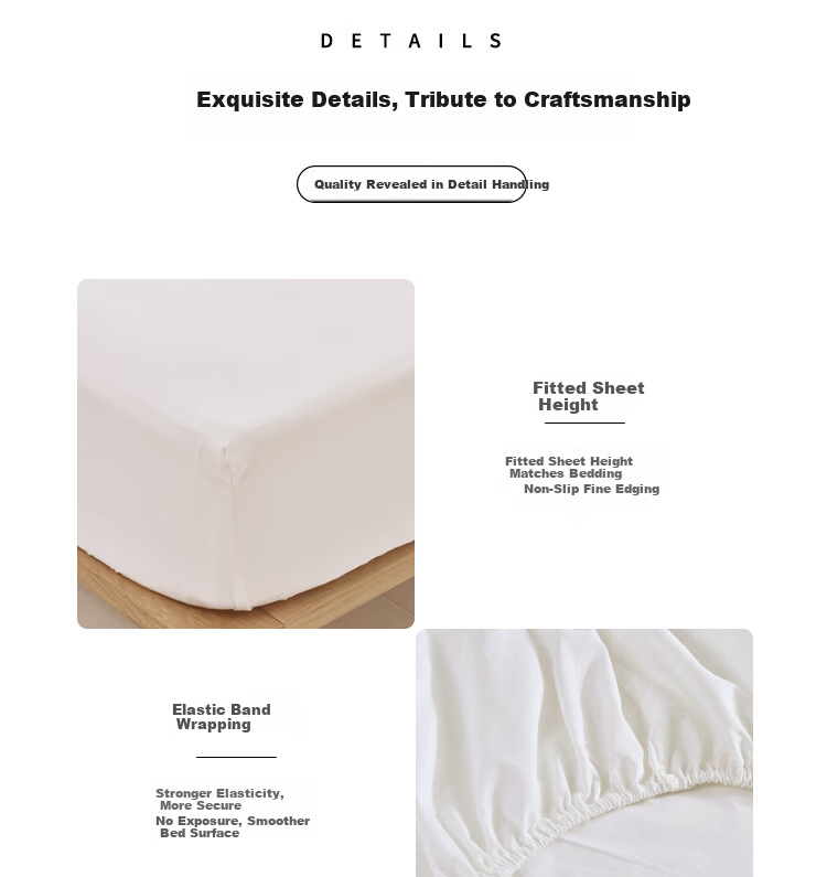 ZiiU Hotel Bedding Set 4-Piece White Fitted Sheet Duvet Cover Premium Luxury Five-Star Hotel Corporate Purchase Fitted Sheet Style 1.5m Bed 12