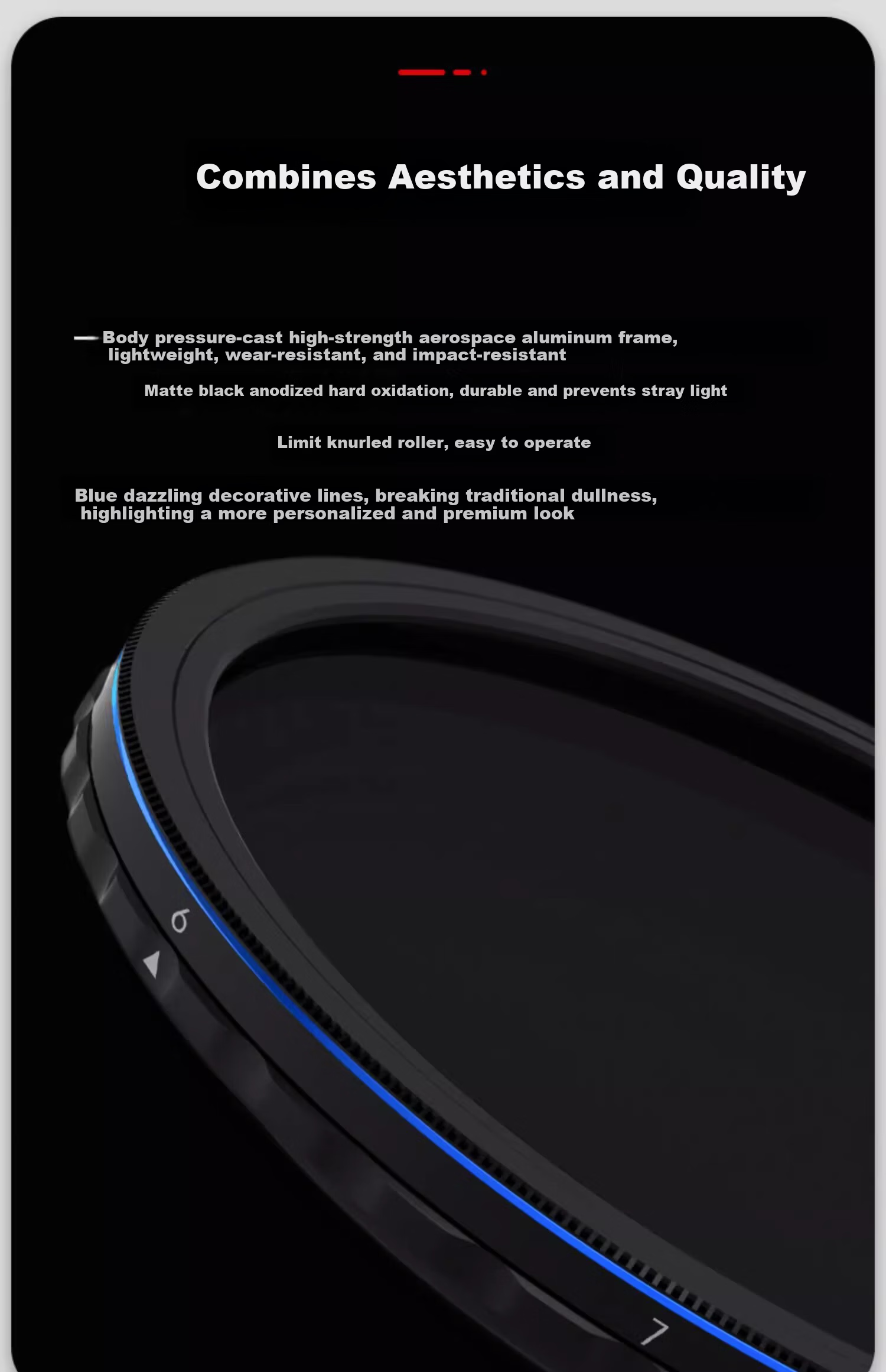 Haida NanoPro Series S6-9 Stops 77mm True Color Adjustable VND Neutral Density Filter for Canon Nikon Sony Fujifilm Cameras 12