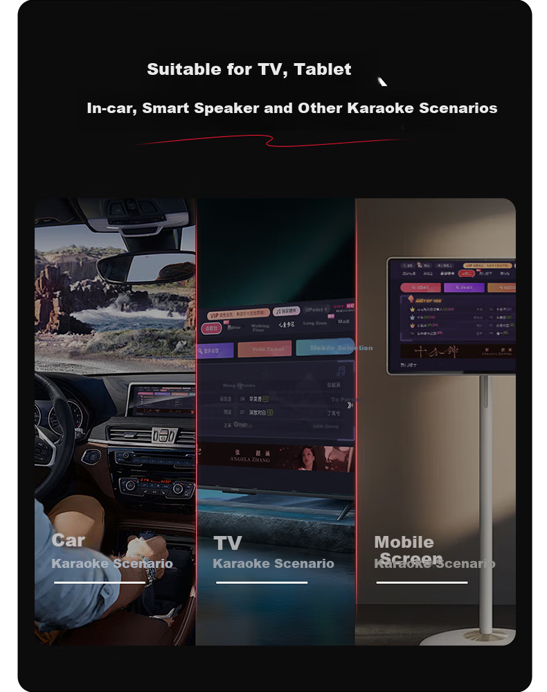 Changba K5 Wireless Karaoke Microphone KTV Singing Mic Compatible with Xiaomi TV, Dongfeng Fengshen L8 Car, Girlfriend Machine, etc. Please Check Compatibility Before Ordering 7