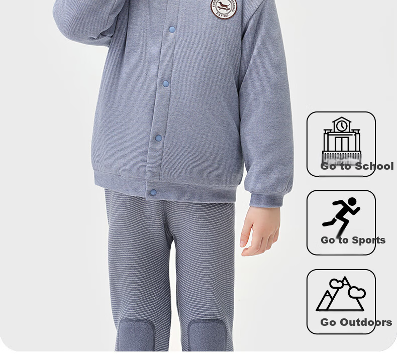 NUBIWU Kids Cotton Jacket Autumn Winter Thickened School Uniform Liner Warm Underwear Coat Boys Cotton Coat 14