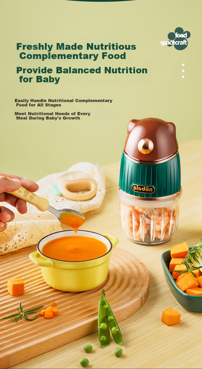 PLODON Baby Food Processor, Infant Puree Maker, Food Blender, Baby Food Preparation Tool 10