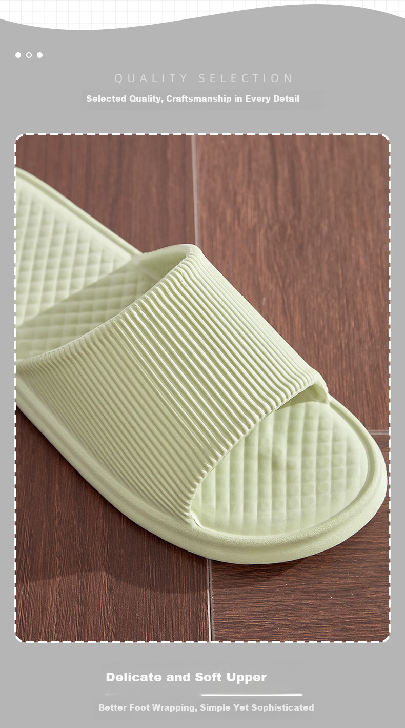 Zhiying Women's Summer Indoor Home Shower Slippers Silent Non-Slip Soft Sole Men's Black Sandals Size 44-45 8