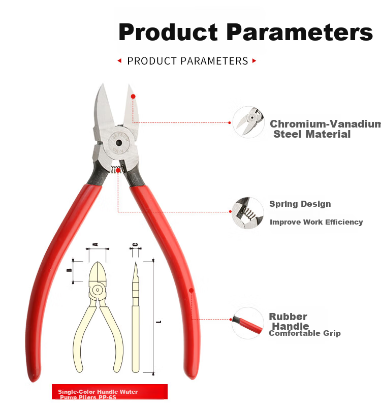 JETECH Diagonal Cutting Pliers, Multi-Functional Side-Cutting Pliers, Electrician's Specialized Wire Cutters, Line Snips, 5 Inches, NP-5 2