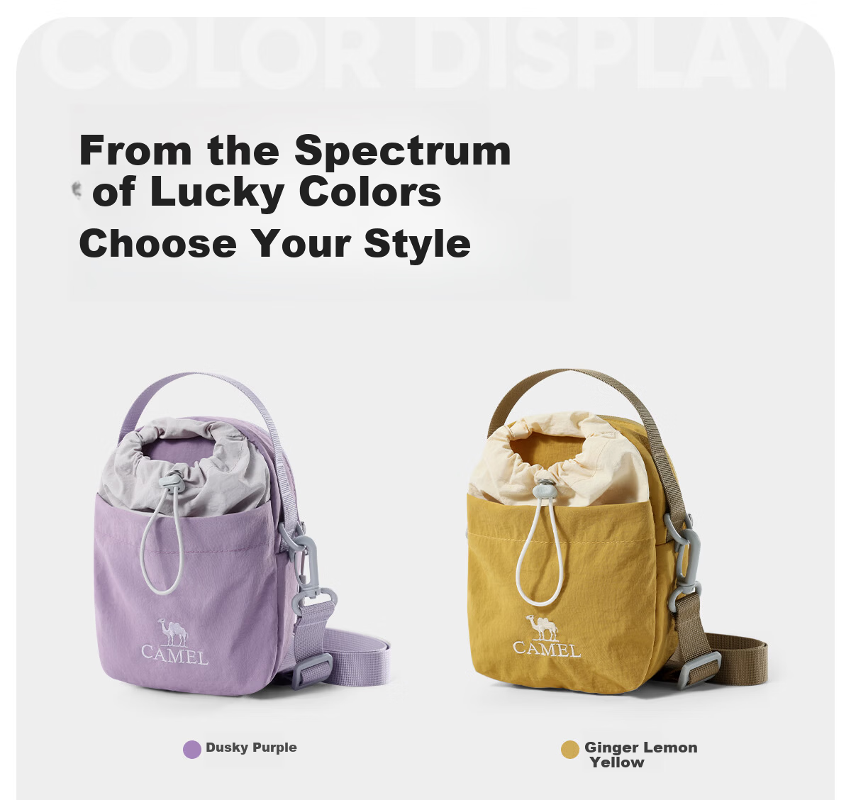 CAMEL Fashion Lightweight Outdoor Hiking Crossbody Shoulder Bag Phone Bag Women's Water Bottle Bag 576BB35022 14