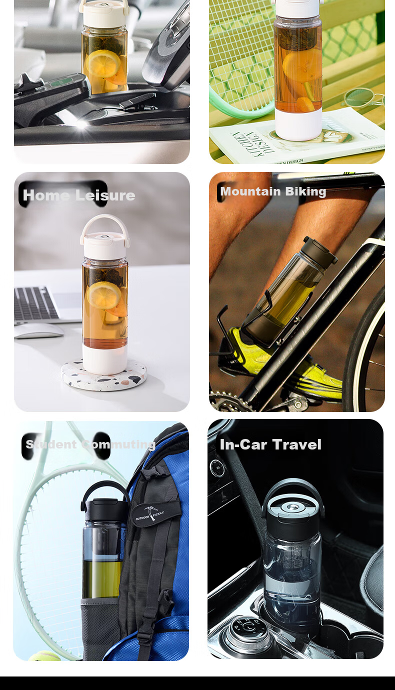 ENO Magnetic Infuser Tea Cup Men Tea Water Separation Tritan Water Bottle High Temperature Resistant Food Grade Suitable for Boiling Water 11