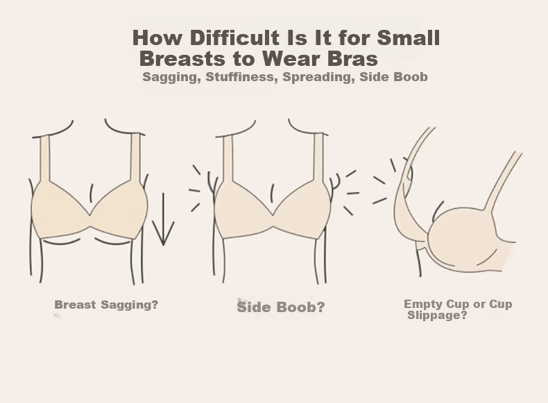GRACEWELL Seamless Nude Sensation Women's Small Bust Push-Up Bra Anti-Sagging Side Support Anti-Expansion Lift Thin Autumn Winter Edition 3