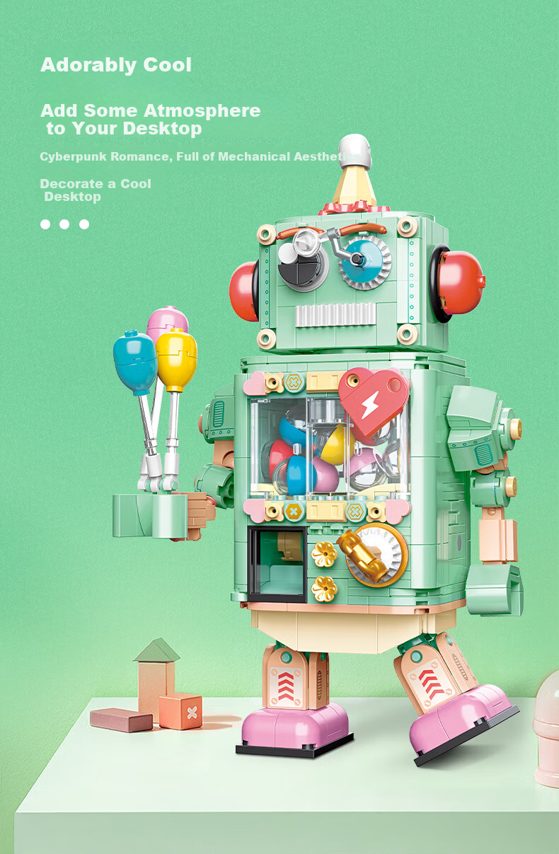 JAKI Building Block Capybara Gashapon Robot Model Children's Toy Adult Birthday Gift for Boys and Girls 9