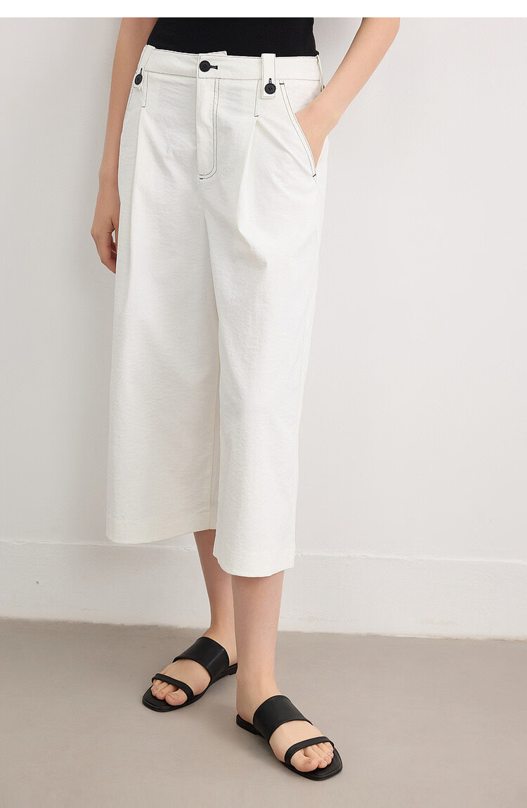 Demana [Light Workplace Style] Summer Simple Commuter Six-Point Straight Loose Versatile Petite Women's Casual Pants 16