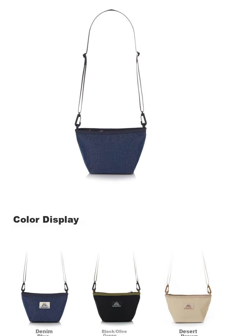 GREGORY Small Crossbody Shoulder Bag for Women and Men Casual Simple Versatile Storage Bag New 08J 5