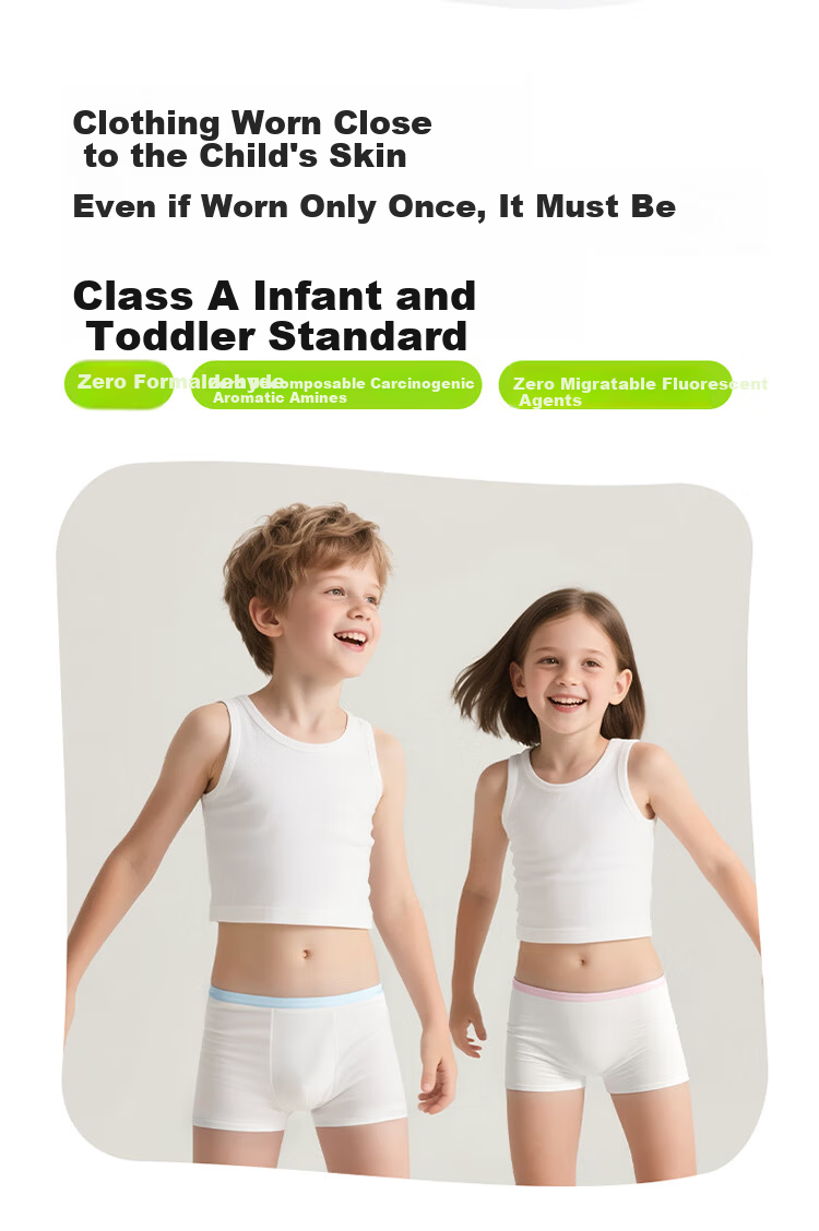 BANANA TRIP 100% Cotton Children's Disposable Antibacterial Boxer Briefs Class A Sterile Individually Packaged Girls 8-Pack XS 6