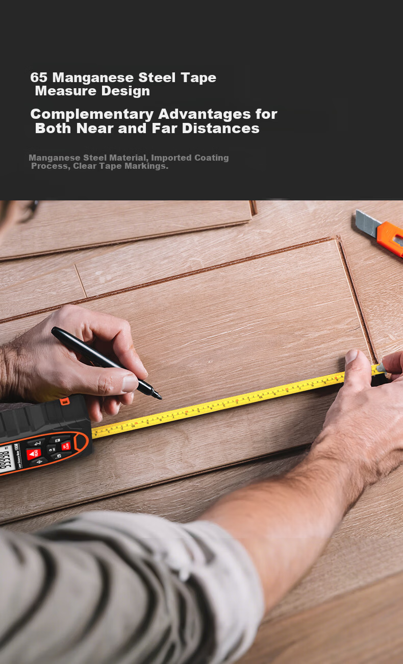 Shendawei Laser Distance Meter High-Precision Infrared Cross Line Level Electronic Measuring Ruler Room Measurement Instrument SW-M50L 6