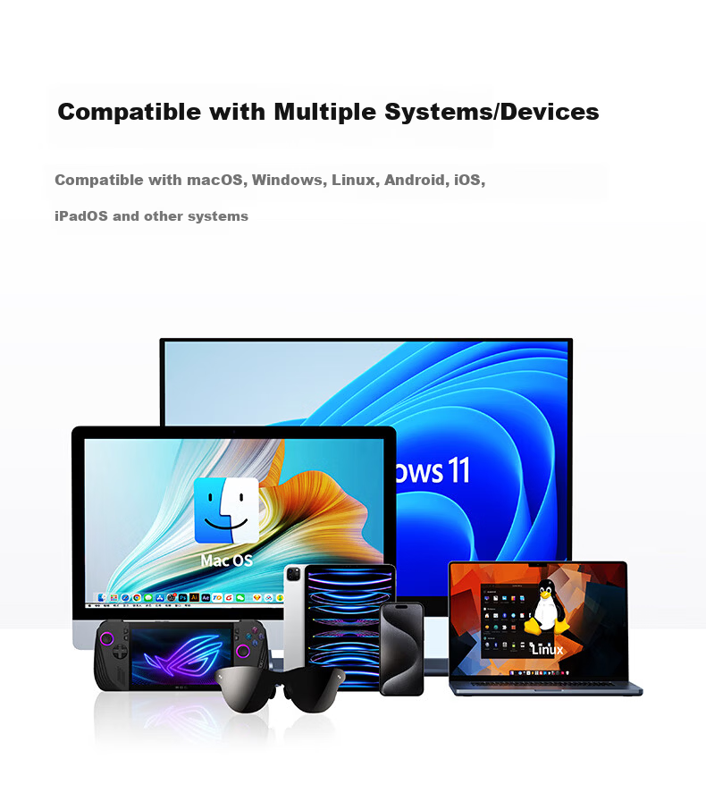 UGREEN Type-C Dock AR Glasses Converter 4K 240Hz Expansion Dock C-Port Screen Casting Thunderbolt Hub for Huawei Apple Mac Laptop Phone Foldable Screen 27