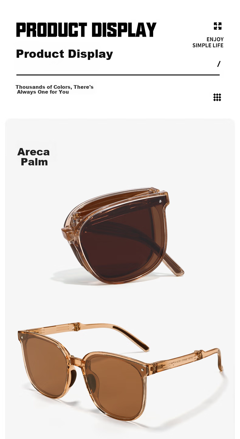 LESCA LUNETIER 2026 Ultra-Light Pocket Folding Sunglasses Women High-End UV Protection Polarized Glasses Men Deep Space Green 10