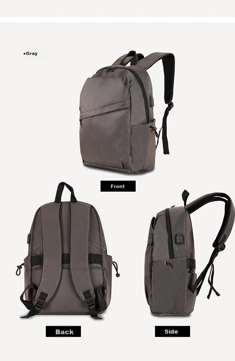 Yinzuo Black Large Capacity Business Travel Laptop Backpack Lightweight Commuter Bag 12