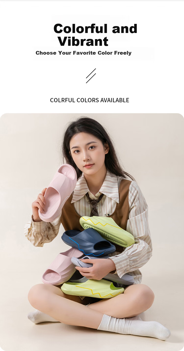 Letuo Men's Summer Indoor Home Slippers Thick Sole Bathroom Non-Slip Couple Simple Outdoor Sandals Women 8