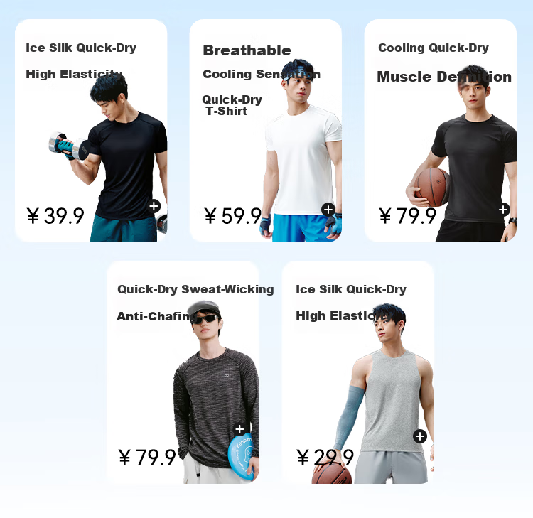 JD Jingzao Spring Summer Men's Fitness Series Sports Short Sleeve Quick-Dry Ice Silk Stretch T-Shirt Running Shirt Slate Gray 3XL 3