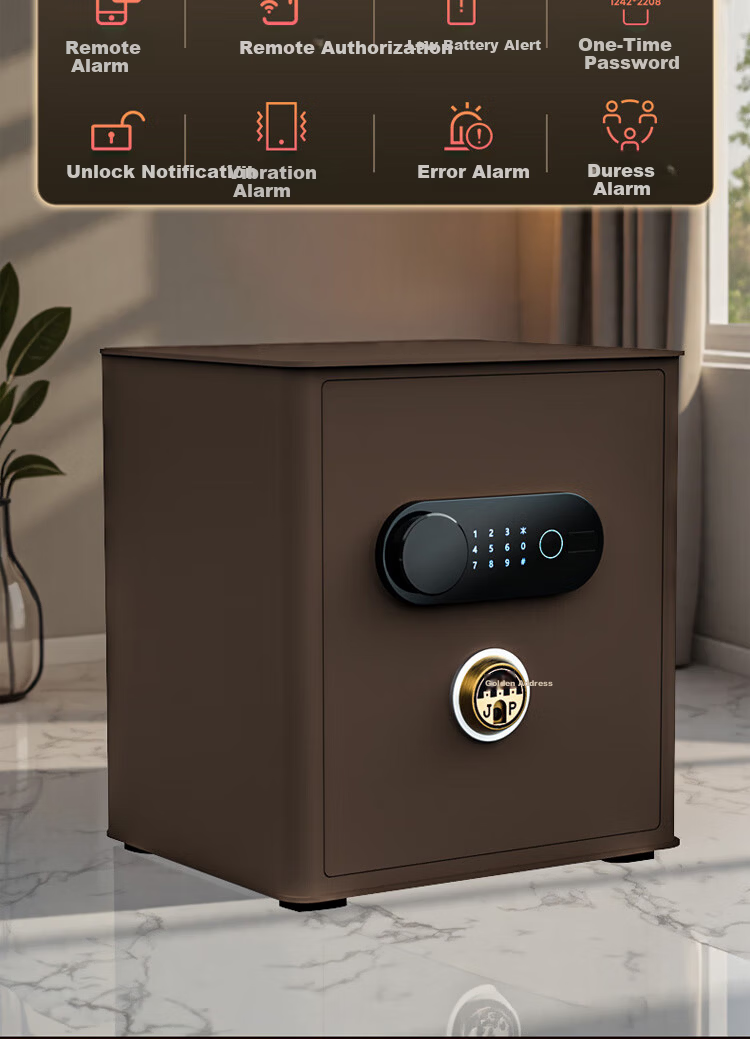 Jincheng Home WiFi Smart Safe 40CM Mechanical Fingerprint Password Financial Office Commercial Security Box Anti-Theft Fixed Hidden Wardrobe Wall Safe 11