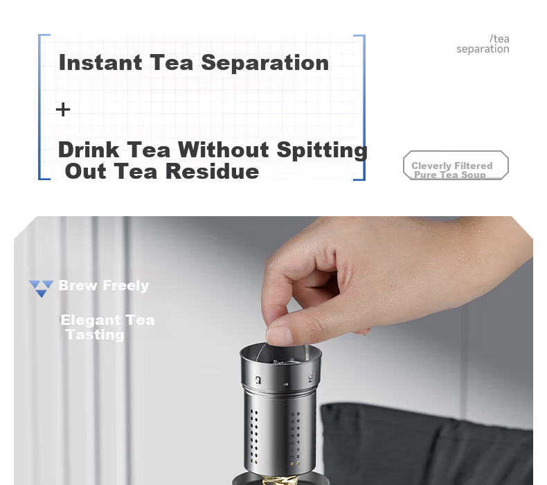 NRMEi Insulated Large Capacity Men's Tea Separation 316 Stainless Steel Portable Men's Steeping Tea Water Bottle Cup 11