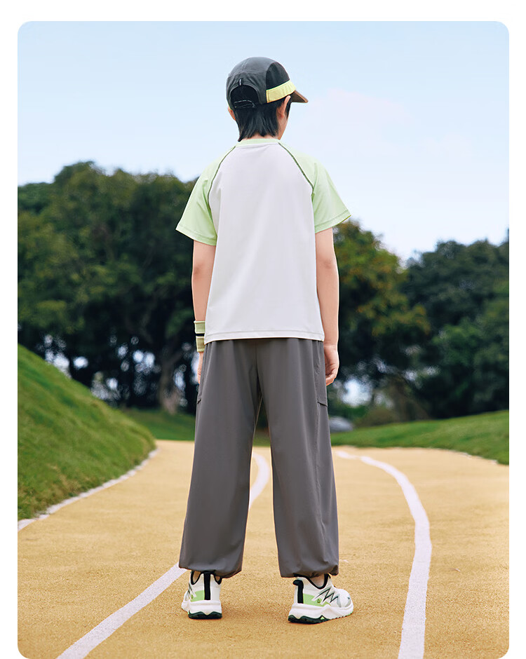 BALABALA Boys And Girls Casual Pants Children's Trousers, 2026 New Summer Thin Style for Older Kids, Cool Breathable Sports Pants 6