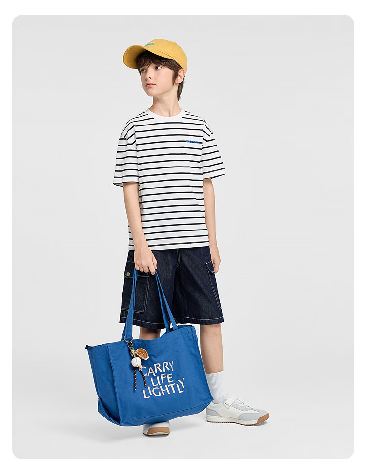 Balabala Kids Short Sleeve T-Shirt Boys and Girls 2026 Summer Quick-Dry Striped [Mall Same Style] 9