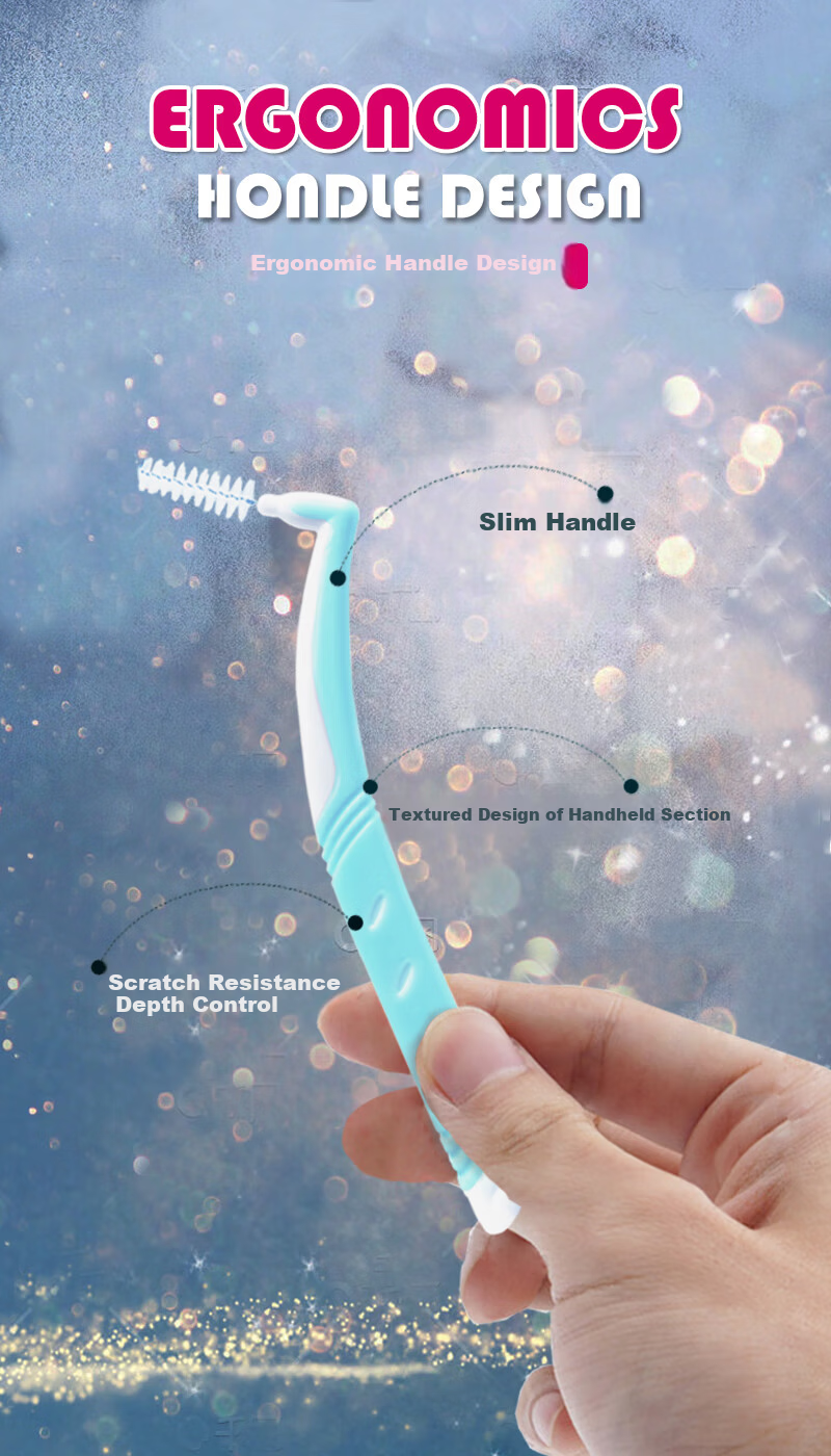 Dearfly Orthodontic L-Shaped Interdental Brushes Soft Bristle 0.6mm (10 Pack) 6