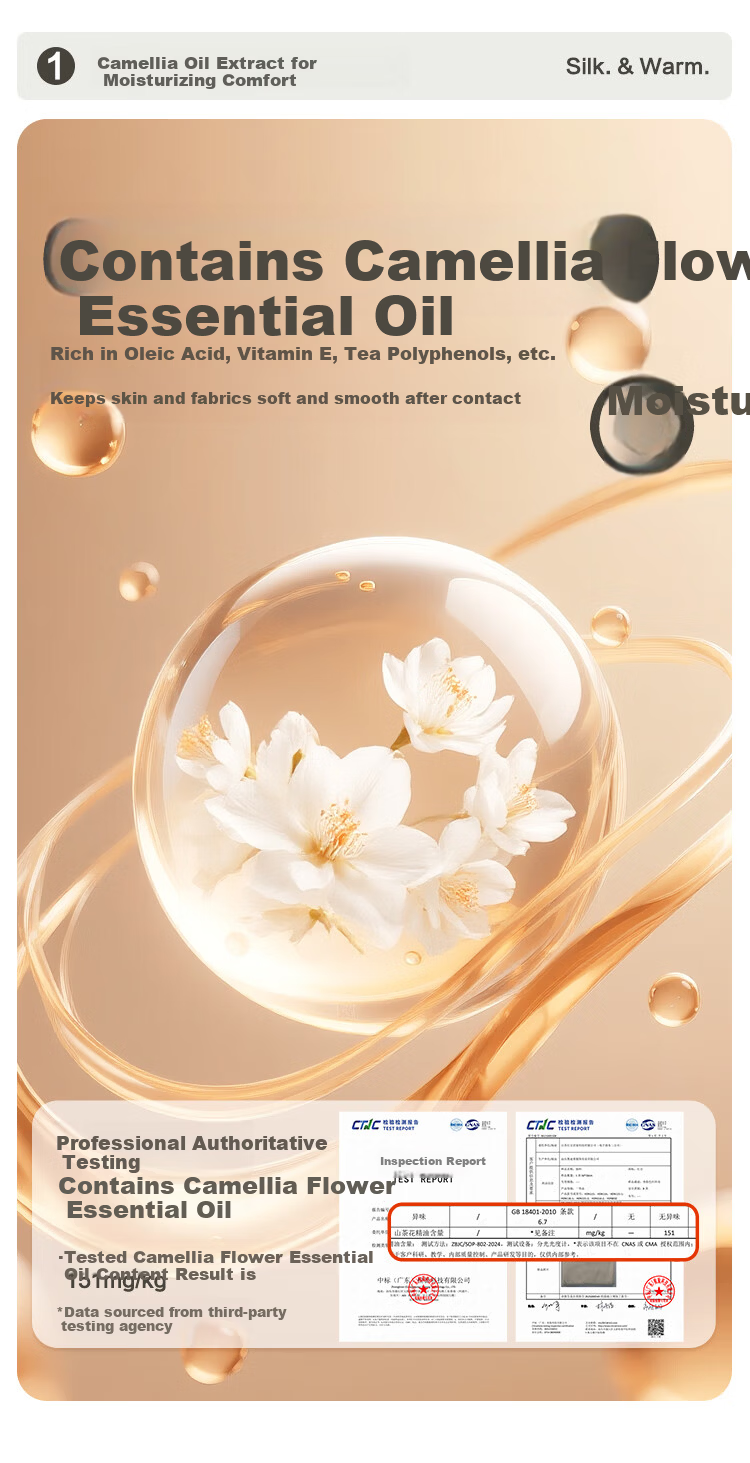 Hodo Women's 7A Antibacterial and Anti-Mite Modal Silk Smooth Thin Warm Camellia Oil Infused Round Neck Thermal Underwear Set 2