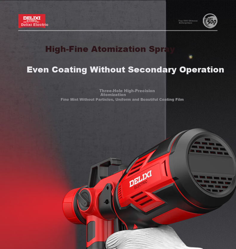 Delixi Electric 21V Electric Paint Sprayer Latex Paint Machine Oil Paint High Atomization 4.0 Single Battery Set 7