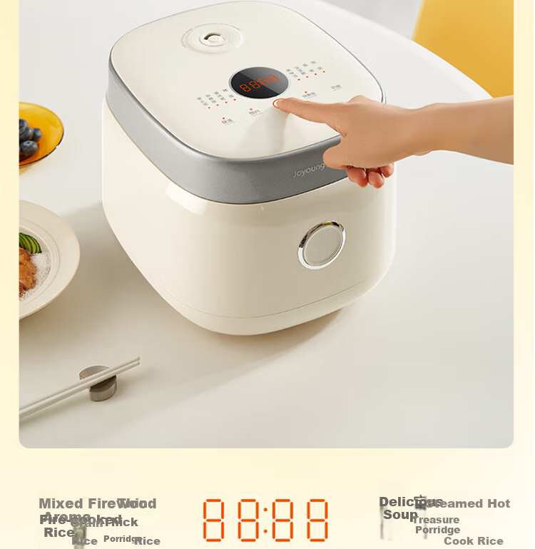 Joyoung 3L Household 0-Fluoride Enamel Ceramic Rice Cooker Honey Jar Style Electric Pressure Rice Cooker 20-Minute Quick Cook Multifunctional Rice Cooker F-30NF02 28