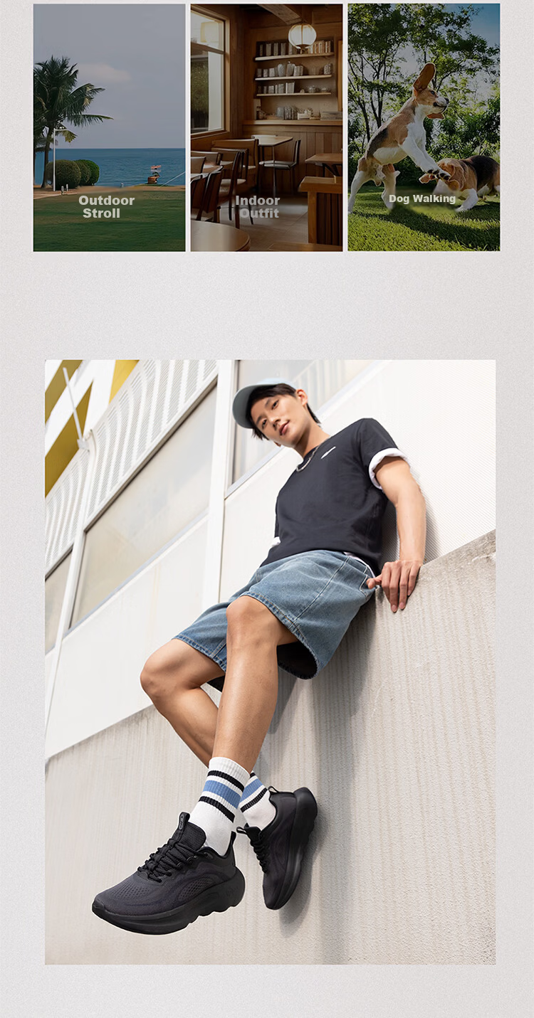 ERKE Men's Casual Shoes Summer New Breathable Comfortable Outdoor Sports Shoes Thick Sole Lightweight Dad Shoes | Changxing 12