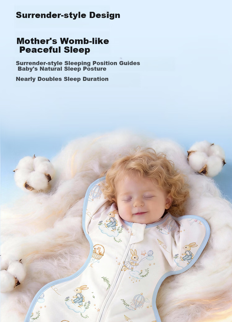 Magmorn Newborn Baby Anti-startle Sleeping Bag Toddler Swaddle Bamboo Cotton Kick-proof Blanket M 7