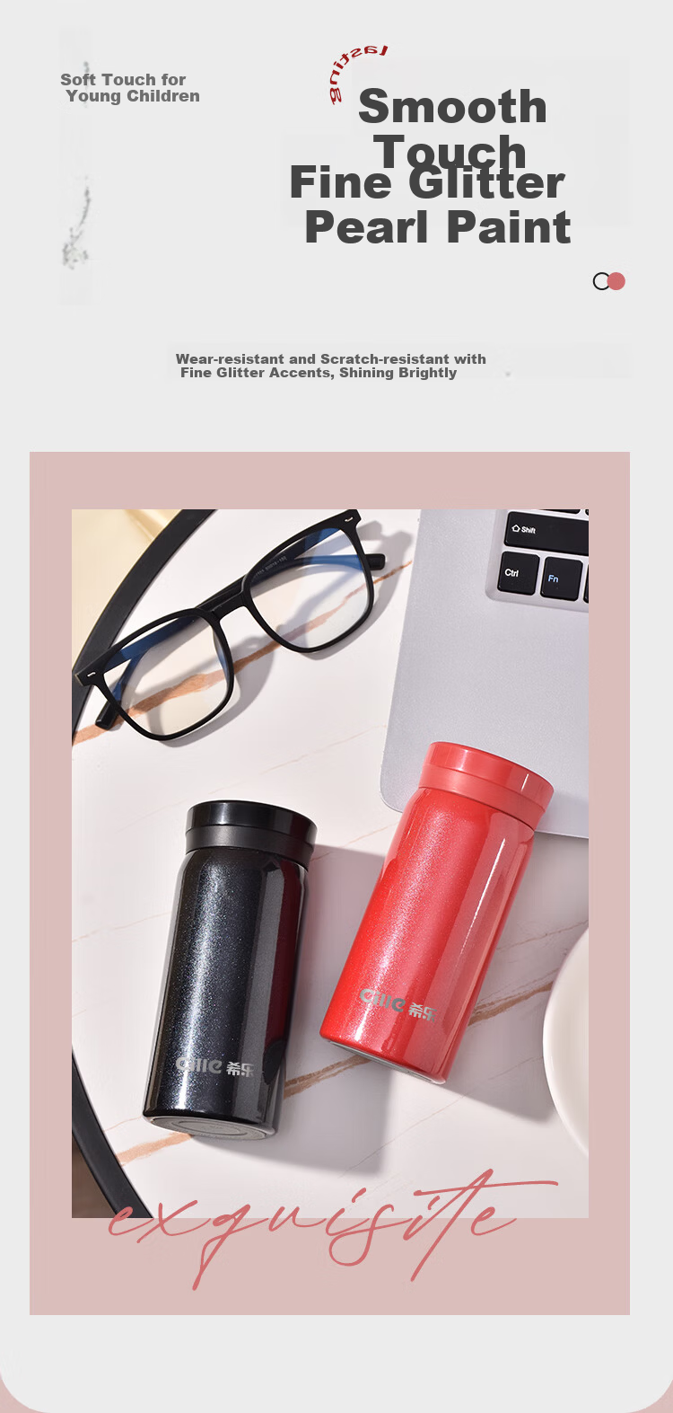 Cille Insulated Mug, Hot And Cold Cup, 316 Stainless Steel Mini Pocket Cup, Stylish Portable Water Bottle for Students And Childre 7