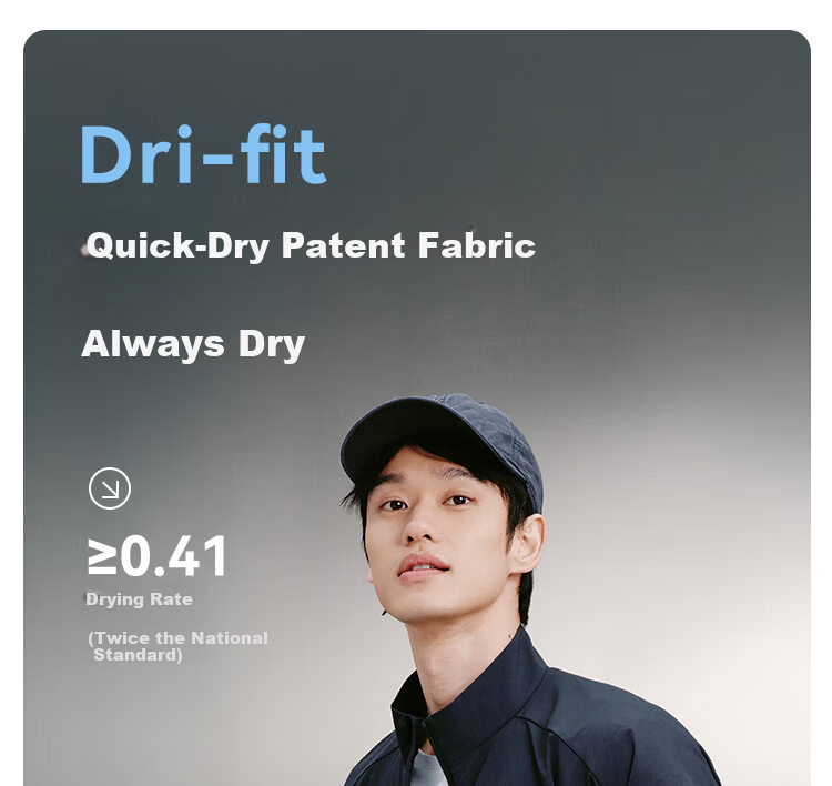 JD Jingzao Men's Sports Jacket Stand Collar Spring Outdoor Running Lightweight Quick-Dry Breathable Top Light Blue 2XL 6