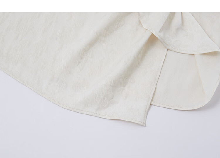 Demana "Cool Elegance" Summer Chinese Style New Satin Jacquard Sleeve Pleated Loose Slim Shirt for Women Premium 17
