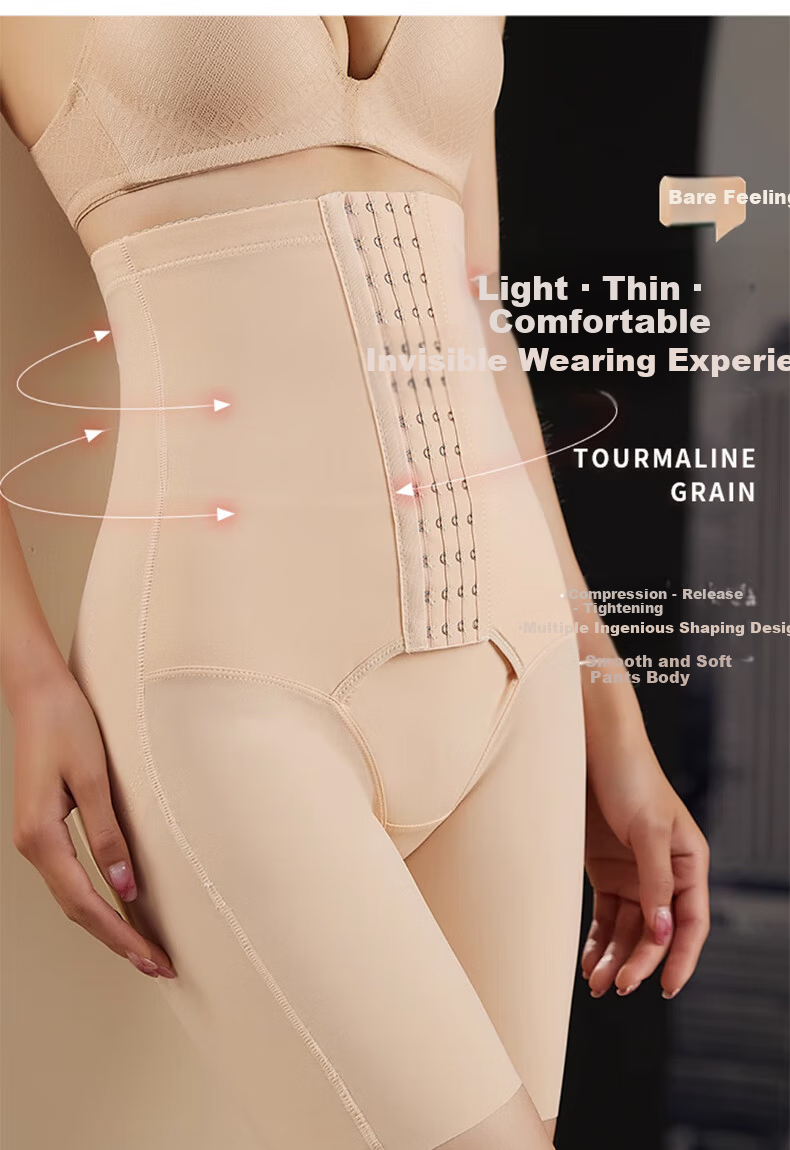 Langsha High Waist Tummy Control Pants Spring Summer New Strong Abdomen Slimming Hip Lift Postpartum Shaping Waist Cincher Women's Underwear 8
