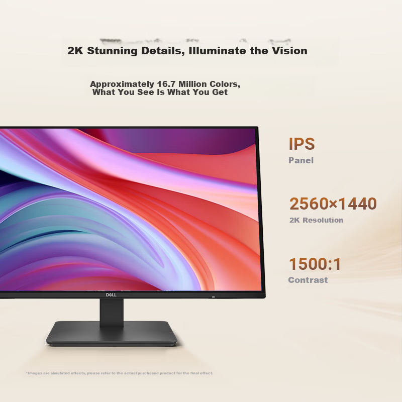 DELL 27-inch 2K 144Hz IPS Hardware Blue Light Filter FreeSync 99% sRGB Office Home Monitor Gaming E-sports Display SE2726D