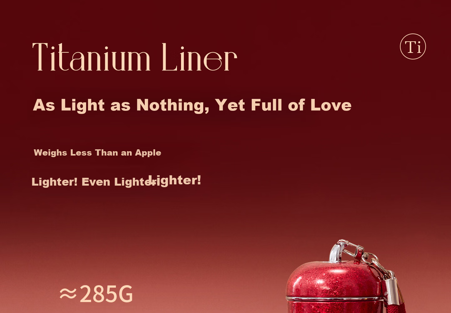 HOOMEY Mother's Day Gift Apple Titanium Cup Pure Titanium Insulated Cup High-Value Girls Water Bottle Birthday Gift 17