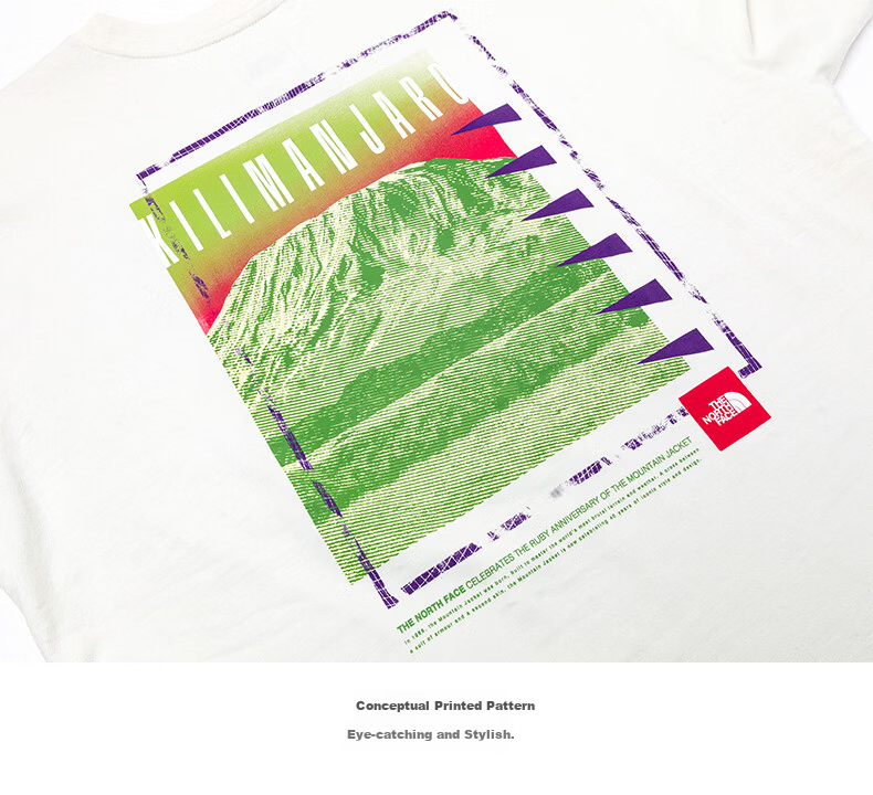 The North Face Men's Cotton Printed Loose Fit Short Sleeve T-Shirt Outdoor Summer New 8C4M Dune White/QLI S 3