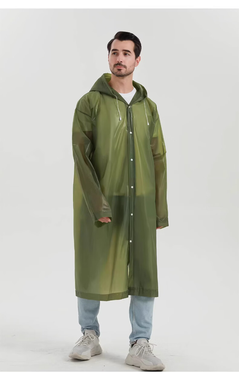 40,000 KM Disposable Long Raincoat Full Body Heavy-Duty Adult Anti-Rain Outdoor Hiking Travel Single-Person Portable Poncho 11