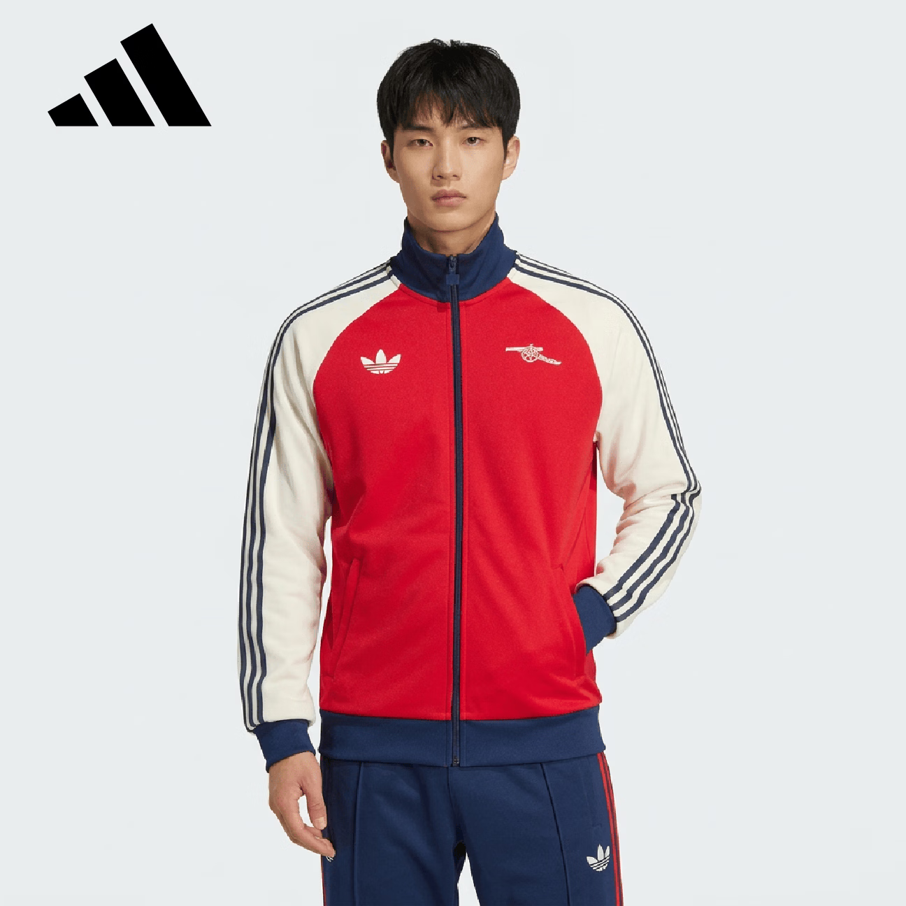 Adidas Men's Football Series AFC OG TT Arsenal Football Stand Collar Three-Stripe Jacket KB1793 XS