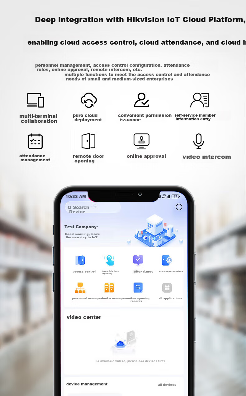 Hikvision Facial Recognition Access Control All-in-One Machine Office Attendance Fingerprint Time Clock Face+Card+Password D13 3