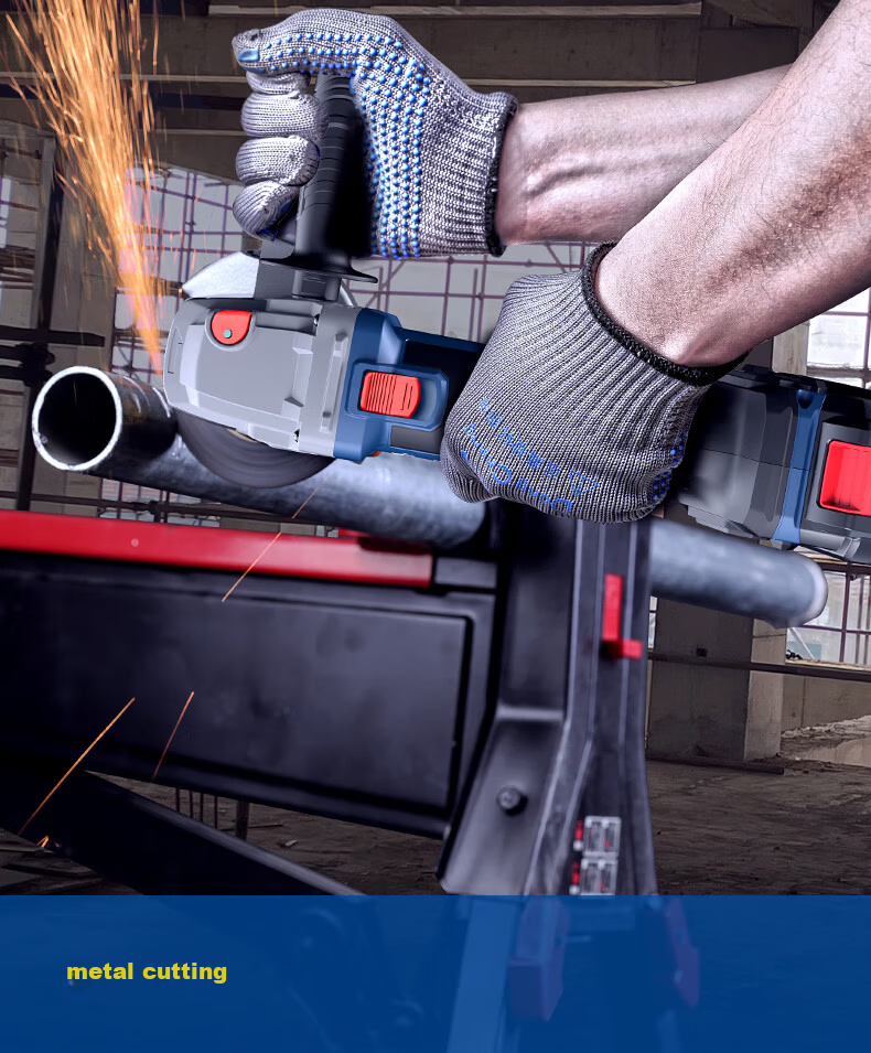 Dongcheng 20V Brushless Cordless Angle Grinder Lithium Battery Cutting Machine 630W Max Power DCSM03-100D 4
