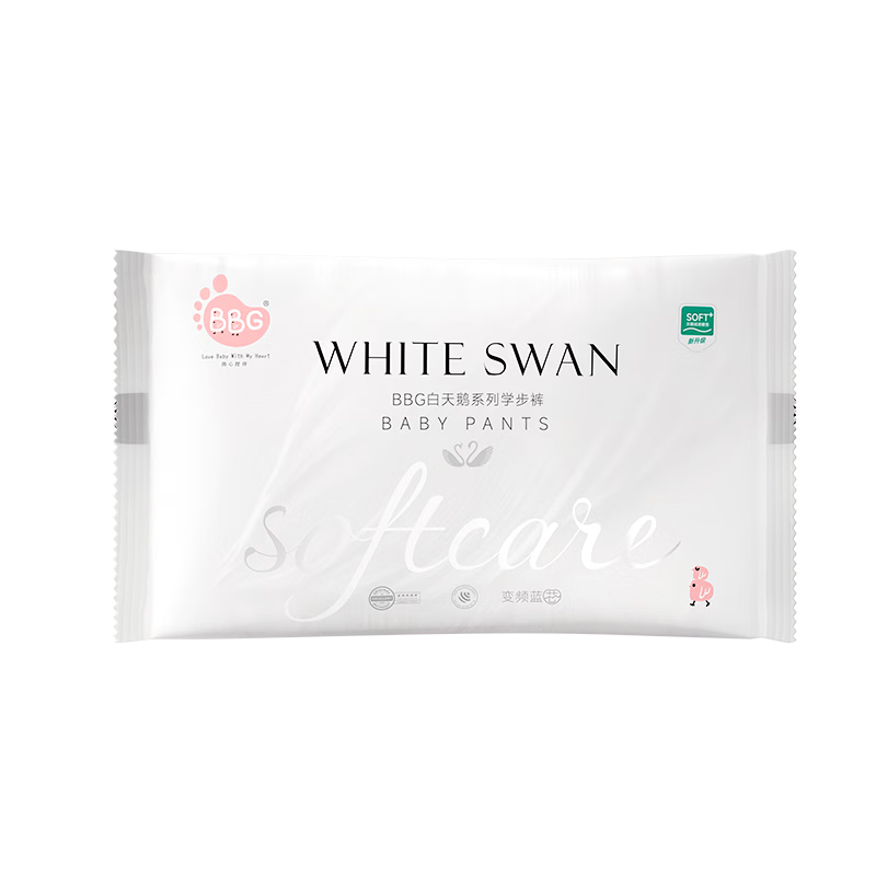 BBG White Swan Series L Size Training Pants 5pcs (8-10kg) Baby Diaper Trial Pack Rare Velvet Soft