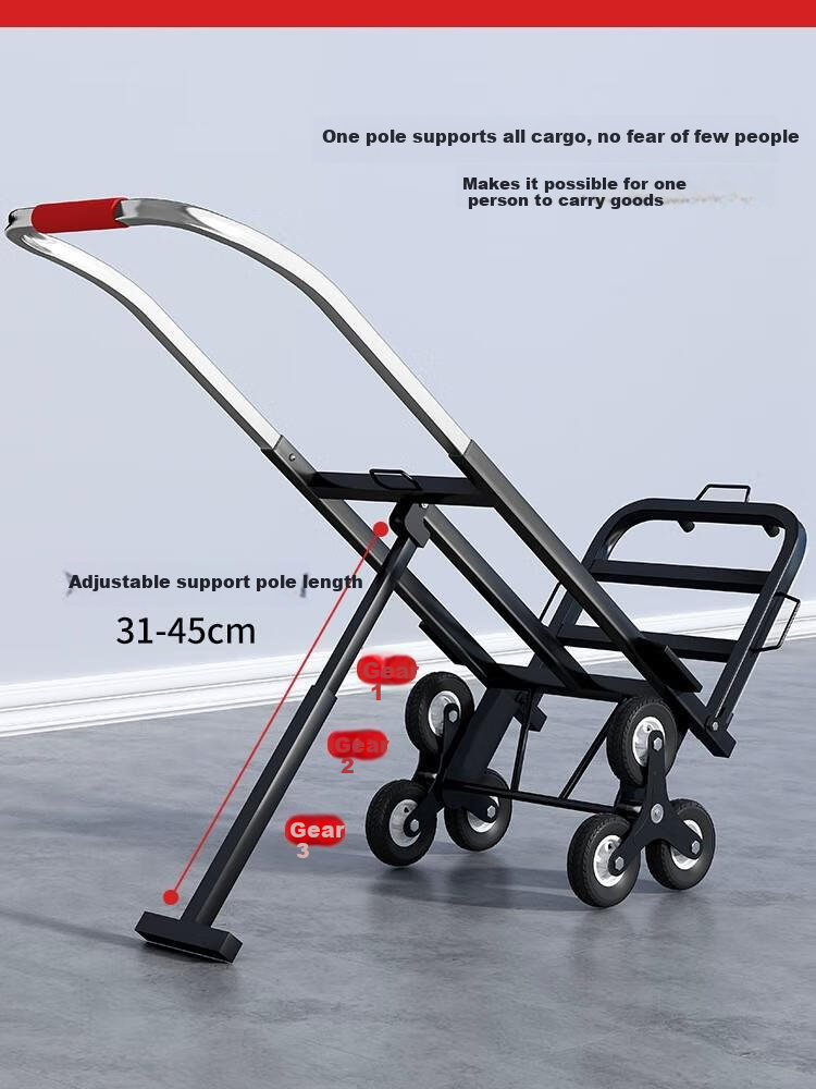 Paiying Foldable Hand Cart Folding Trolley Household Stair-Climbing Shopping Cart Small Pull Rod Cart 9