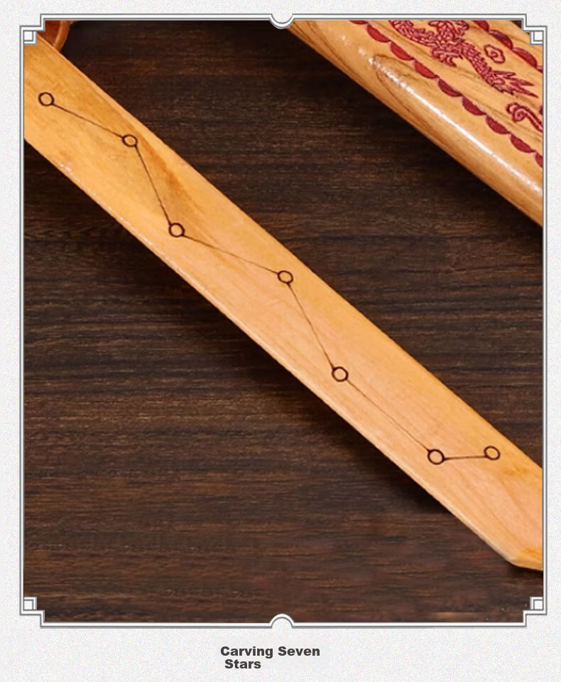Yuanshi Jianggong Peach Wood Axe, Housewarming And Wedding Sitting Fortune Small Axe Pendant, New Home Living Room Decoration, Length Approximately 18cm 7