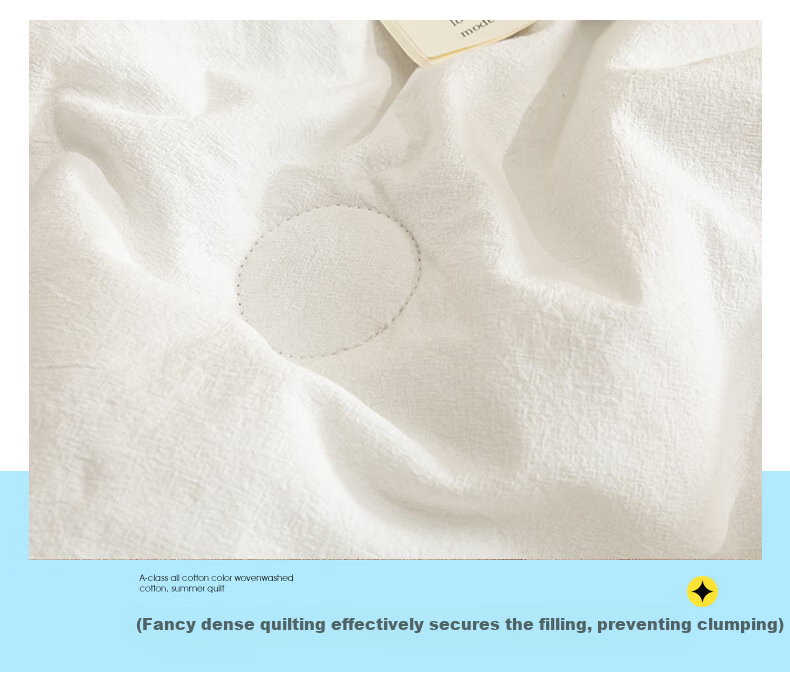 MUJI A-Class All-Cotton Summer Quilt Four-Piece Set Home Air-Conditioned Thin Quilt Bed Sheet Quilt Core 200*230cm 21