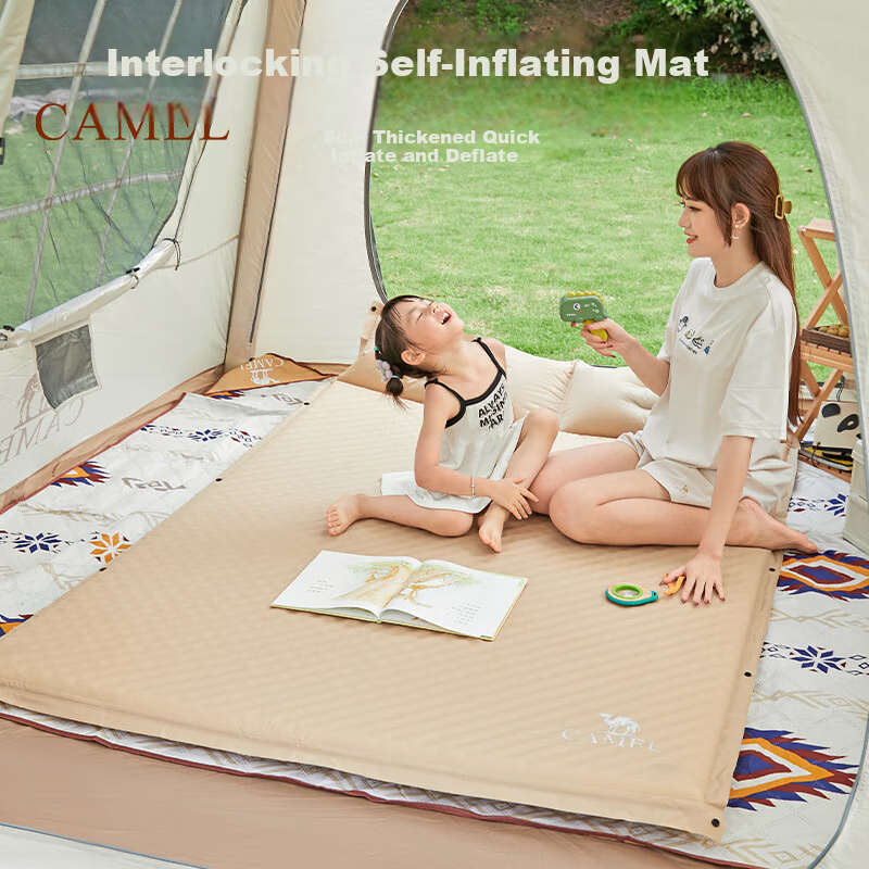 CAMEL Egg Nest Moisture-Proof Mat Inflatable Mattress Thickened Air Pad Outdoor Inflatable Bed Portable Tent Ground Mat A012 Sleeping Pad